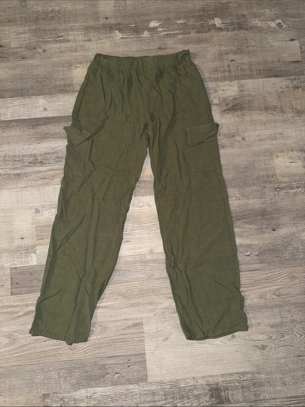 Altar'd State Men's Olive Cargo Trousers with Elastic Waist